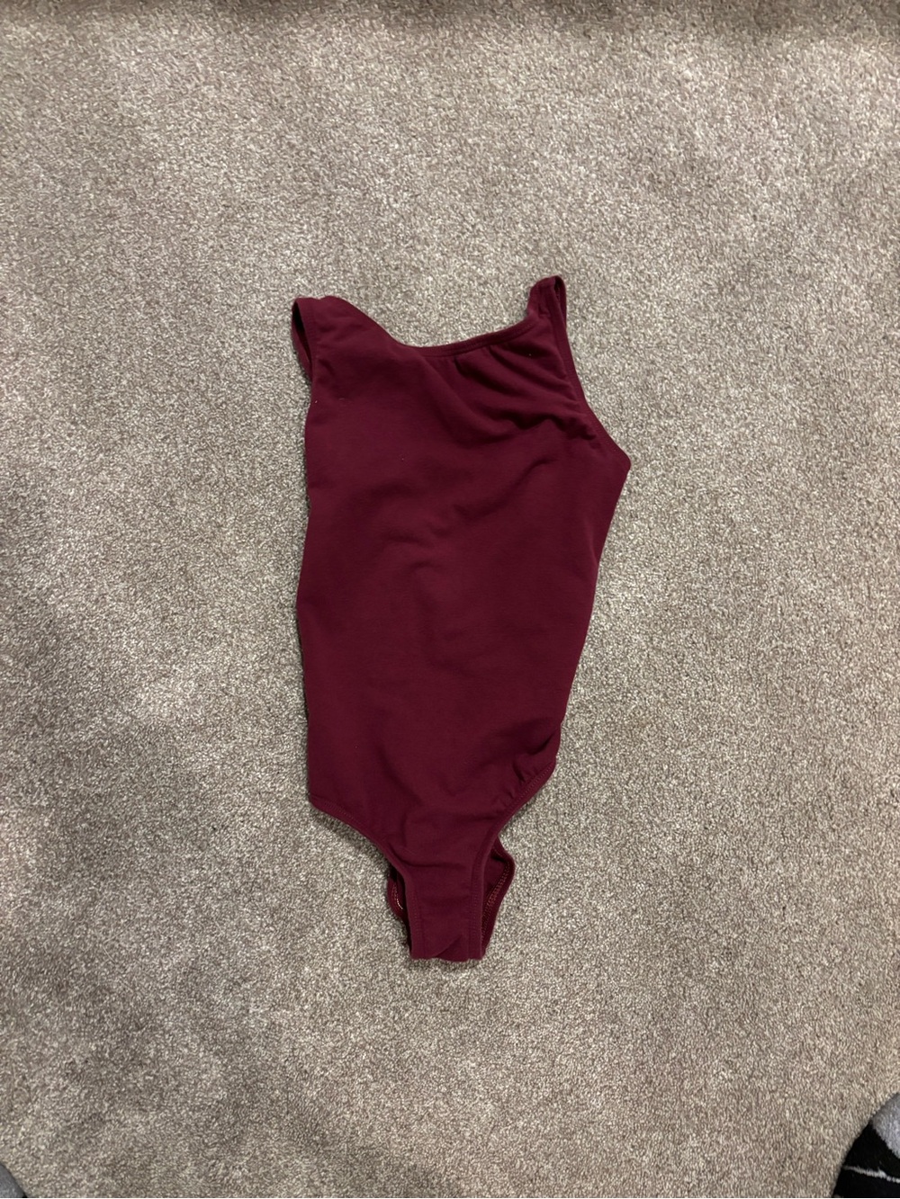 Girls' Burgundy One-Piece Leotard Dancewear
